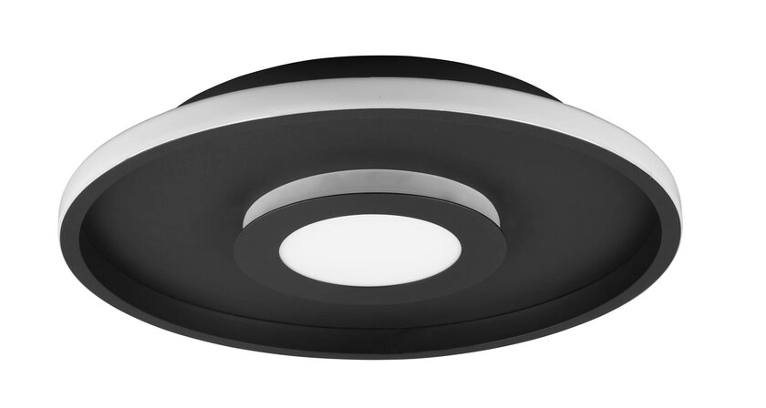 Ascari Deckenleuchte schwarz 680819332, D/H: 40/6,8 cm, Metall