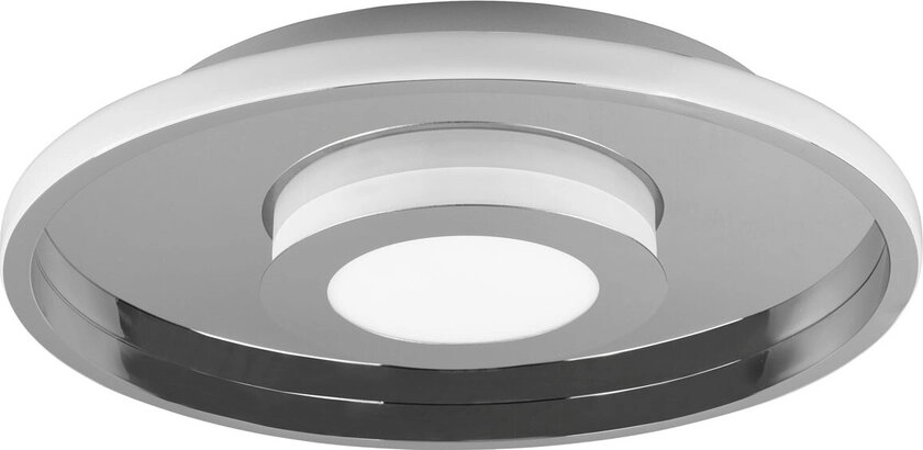 Ascari Deckenleuchte silberfarben 680819306, D/H: 40/6,8 cm, Metall