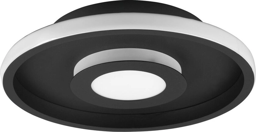 Trio LED Badlampe Decke Ascari schwarz,30cm,6,8cm,dimmbar,IP44,spritzwassergeschützt