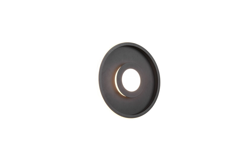 Trio LED Badlampe Decke Ascari schwarz,30cm,6,8cm,dimmbar,IP44,spritzwassergeschützt