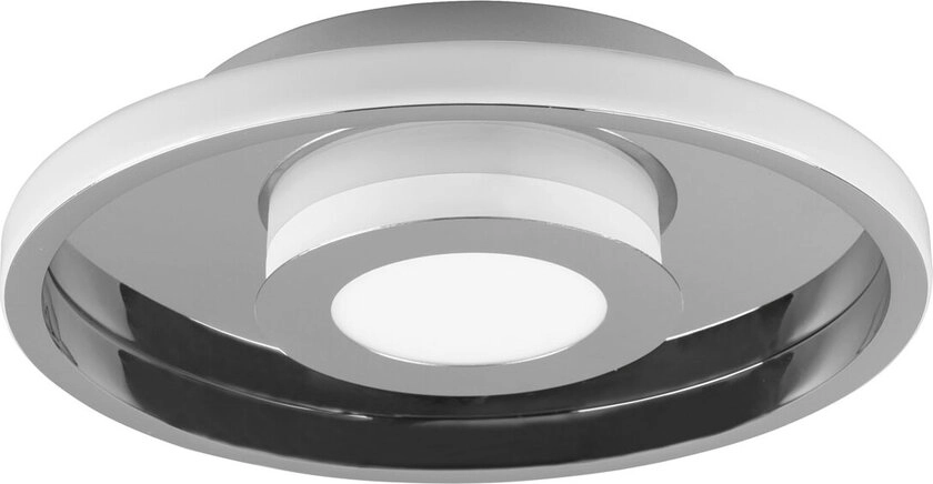 Trio LED Badlampe Decke Ascari chromfarbig,30cm,6,8cm,dimmbar,IP44,spritzwassergeschützt