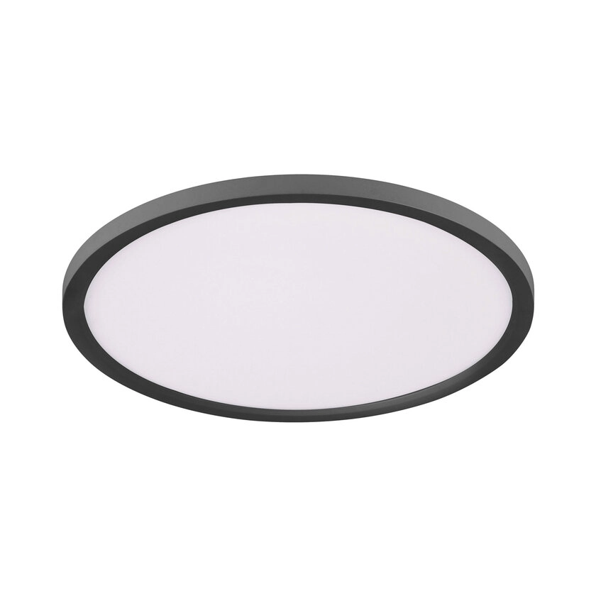 LED-Deckenleuchte Flat rund 40cm schwarz