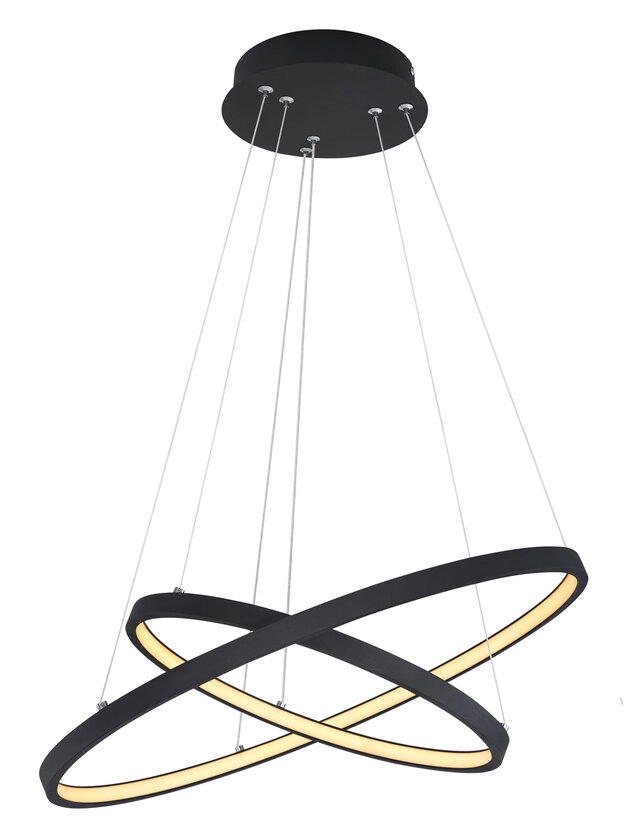 RALPH Pendellampe schwarz 67192-42B, D/H: 51 x 120 cm, Metall, Kunststoff