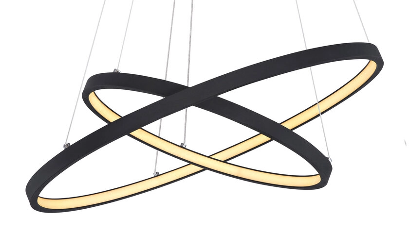 RALPH Pendellampe schwarz 67192-42B, D/H: 51 x 120 cm, Metall, Kunststoff