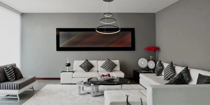Ralph III Pendellampe schwarz 67192-57B, D/H: 51 x 120 cm, Metall, Kunststoff