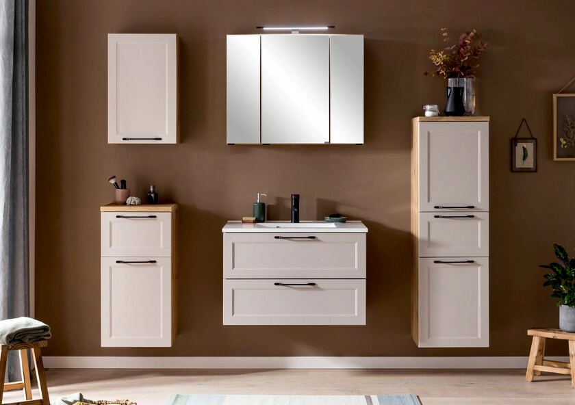 Midischrank Lüttich beige B/H/T 40x130x35 cm