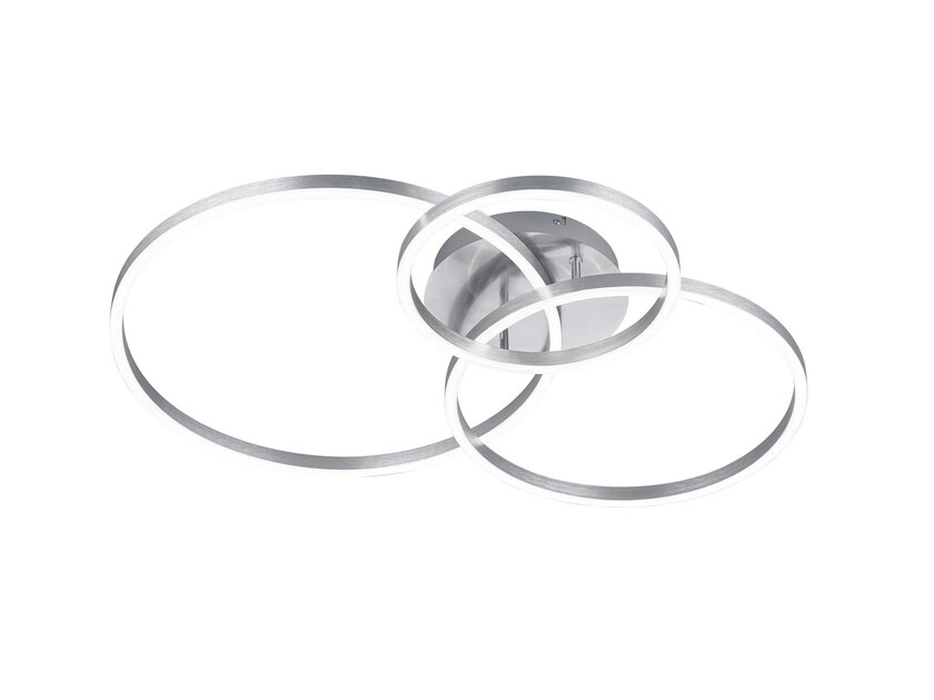 Trio LED Deckenlampe Winona,silberfarbig,78x60cm,11,5cm,Fernbedienung,dimmbar,Farbwechsler,CCT,Memory-Funktion,Nachtlicht-Funktion