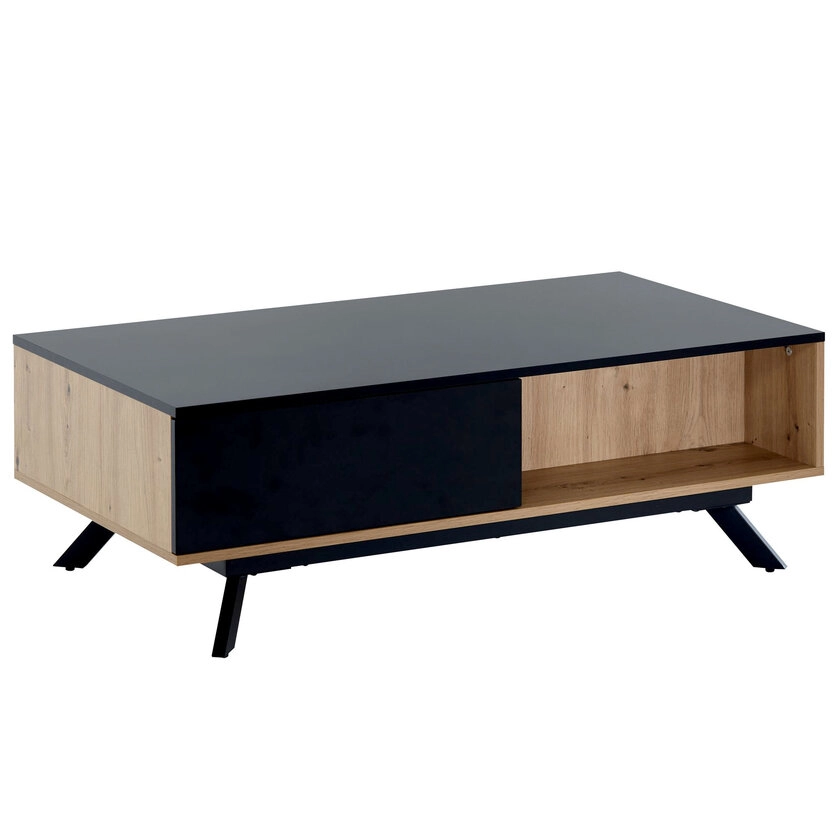 Couchtisch 110 x 60 x 38 cm Braun/Schwarz