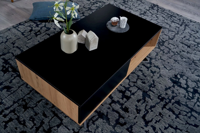 Couchtisch 110 x 60 x 38 cm Braun/Schwarz
