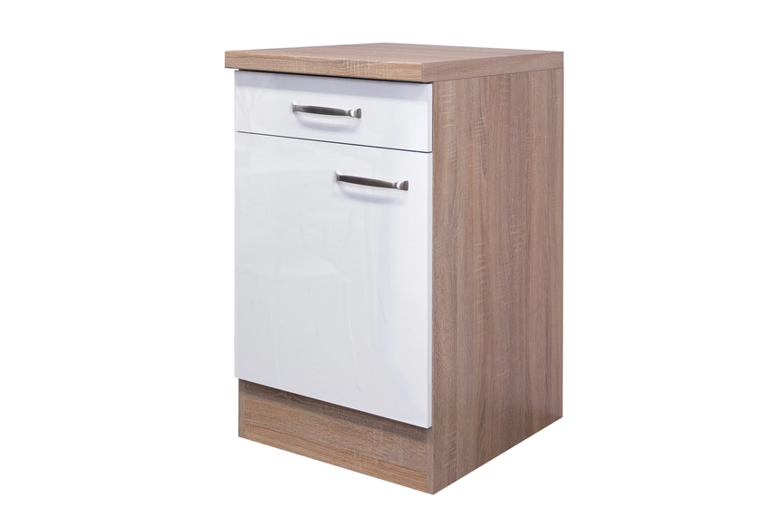 Unterschrank Valero Weiß/Braun 50 x 86 x 60 cm
