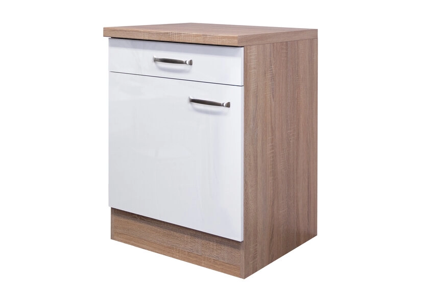 Unterschrank Valero Weiß/Braun 60 x 86 x 60 cm