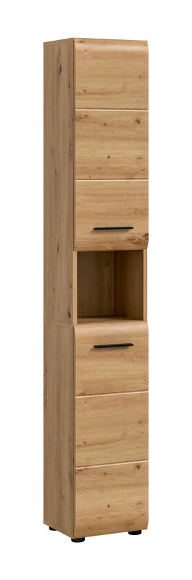 Hochschrank Bad Ice 185 x 30 x 30 cm Artisan Oak/Schwarz
