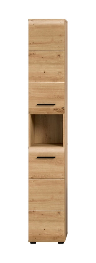 Hochschrank Bad Ice 185 x 30 x 30 cm Artisan Oak/Schwarz