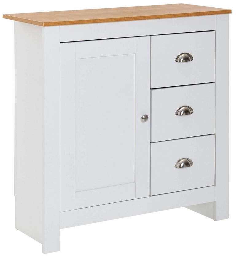 Kommode Bray weiß/braun 79 x 81 x 35 cm