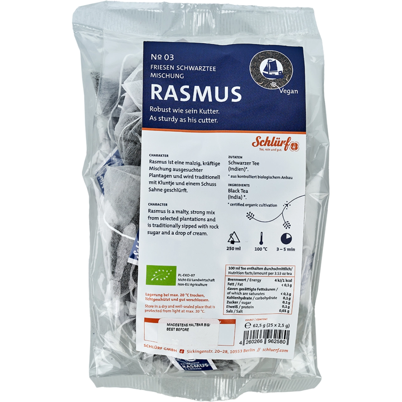 Schlürf - Tüüten - №03 BIO Friesentee "Rasmus" (25er)