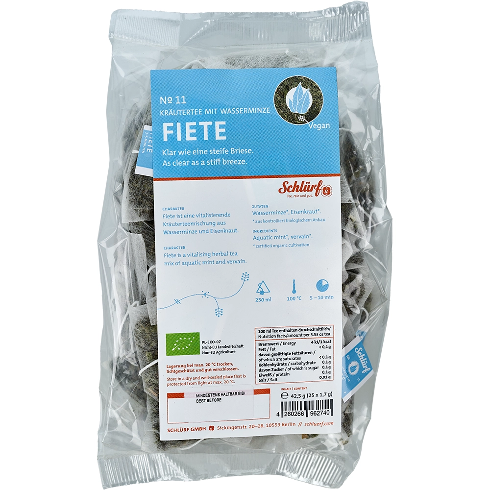 Schlürf - Tüüten - №11 BIO Kräutertee "Fiete" (25er)