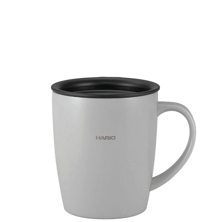 Hario - Wärmespeicherbecher mit Deckel to go grau 300ml