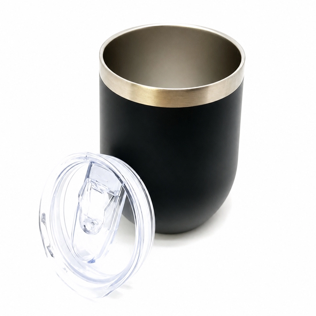 Edelstahlbecher Thermo Teebecher Kaffeebecher Indien 350 ml schwarz mit Deckel t...