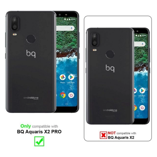 Cadorabo Panzer Folie für BQ Aquaris X2 PRO Schutzfolie in KRISTALL KLAR Gehärtetes (Tempered) Display-Schutzglas in 9H Härte mit 3D Touch Kompatibilität