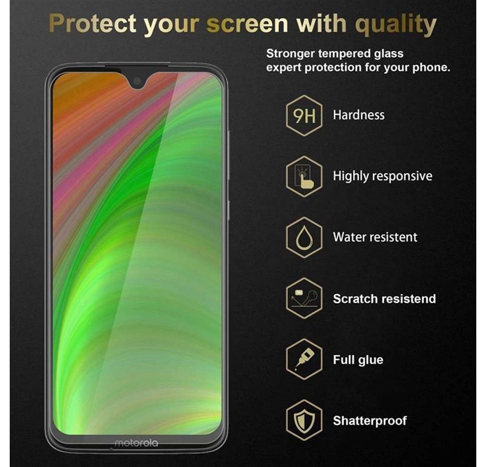 Cadorabo Panzer Folie für Motorola MOTO G7 / G7 PLUS Schutzfolie in KRISTALL KLAR Gehärtetes (Tempered) Display-Schutzglas in 9H Härte mit 3D Touch Kompatibilität