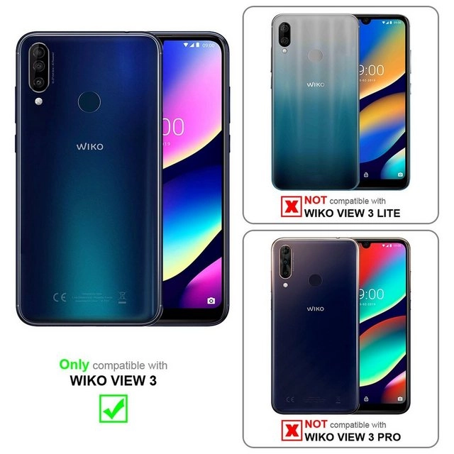 Cadorabo Panzer Folie für WIKO VIEW 3 Schutzfolie in KRISTALL KLAR Gehärtetes (Tempered) Display-Schutzglas in 9H Härte mit 3D Touch Kompatibilität