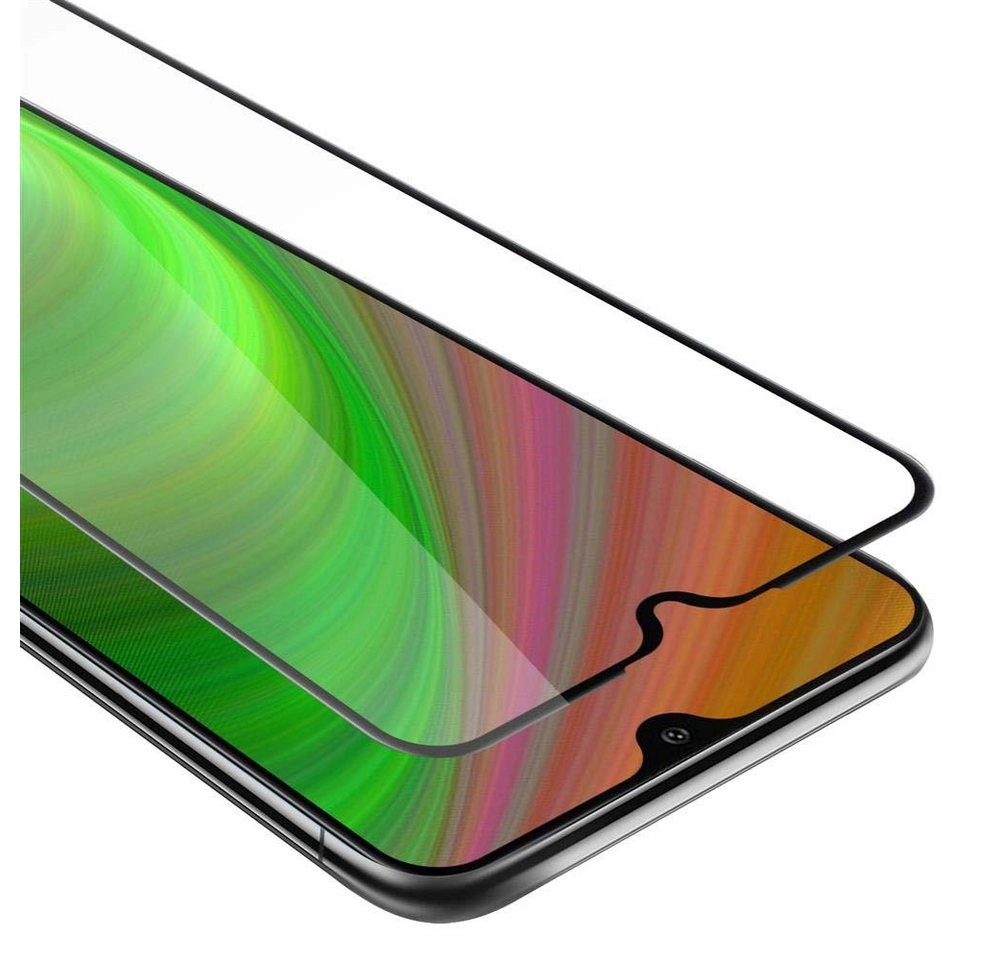Cadorabo Vollbild Panzer Folie für Samsung Galaxy A10 Schutzfolie in TRANSPARENT mit SCHWARZ Gehärtetes (Tempered) Display-Schutzglas in 9H Härte mit 3D Touch Kompatibilität