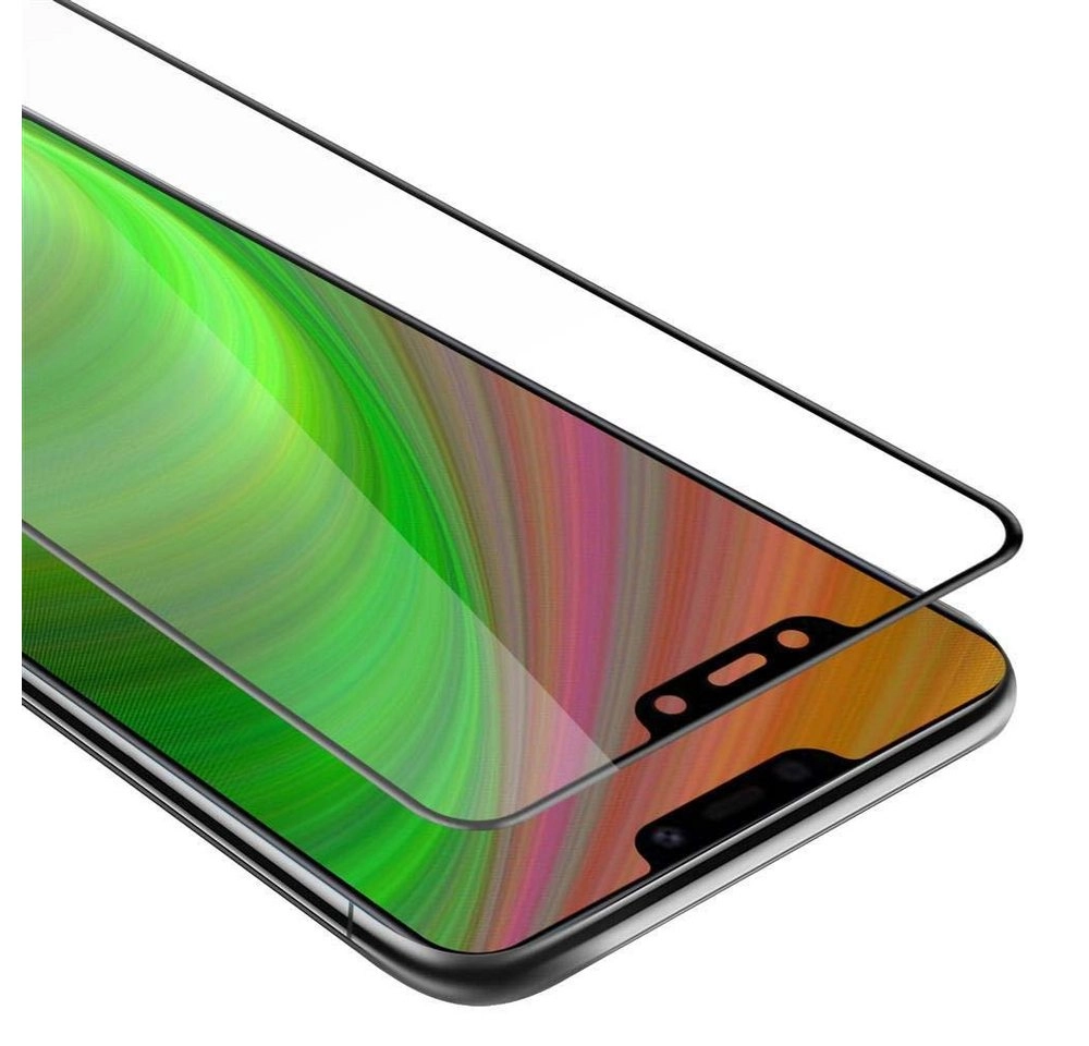 Cadorabo Vollbild Panzer Folie für Vivo Y83 Schutzfolie in TRANSPARENT mit SCHWARZ Gehärtetes (Tempered) Display-Schutzglas in 9H Härte mit 3D Touch Kompatibilität