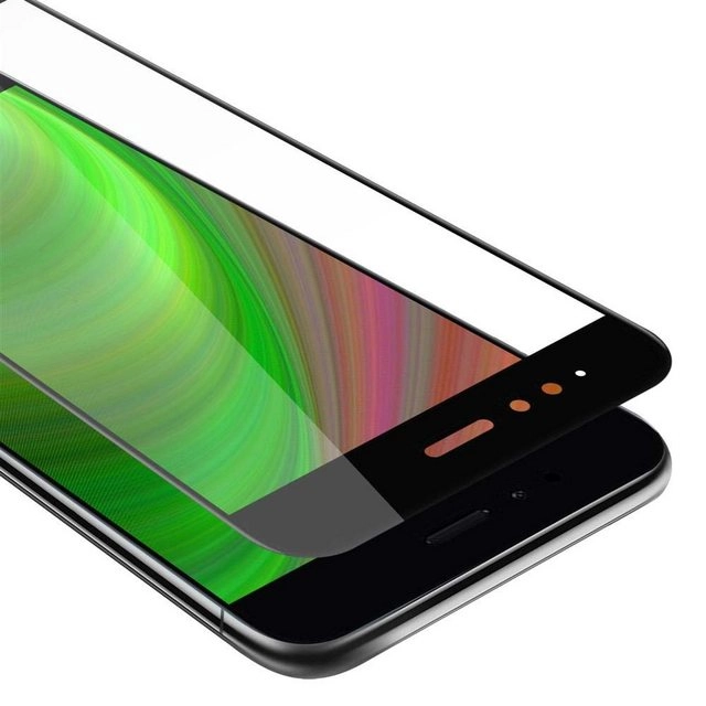 Cadorabo Vollbild Panzer Folie für Xiaomi Mi A1 / 5X Schutzfolie in TRANSPARENT mit SCHWARZ Gehärtetes (Tempered) Display-Schutzglas in 9H Härte mit 3D Touch Kompatibilität