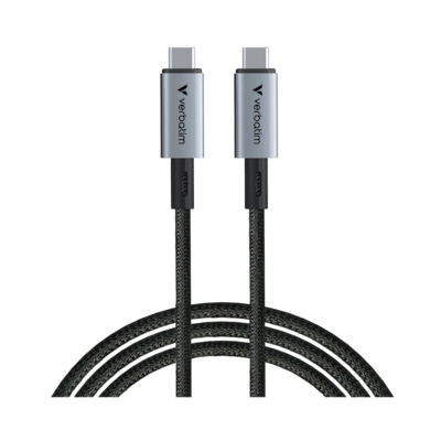 VERBATIM Sync & Charge Kabel USB-C zu USB-C 240W 40 Gbps 120 cm