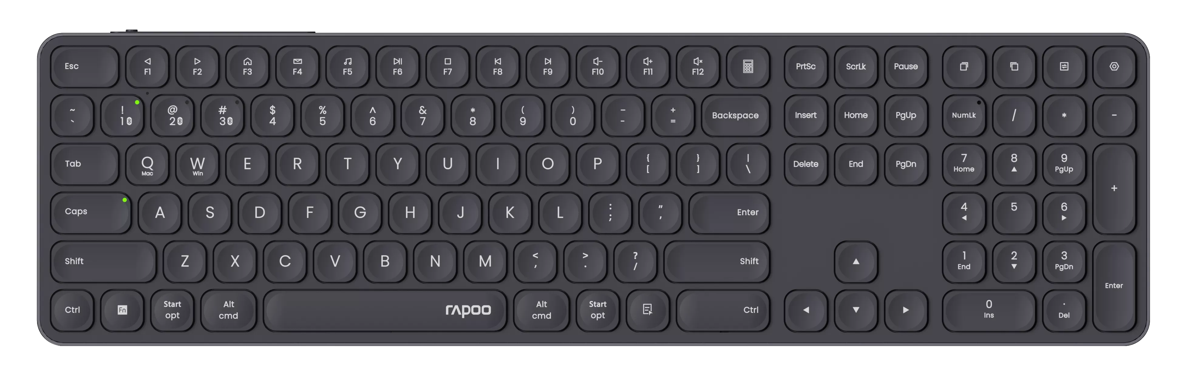 Rapoo E9810M Kabellose Multi-Modus Tastatur Schwarz