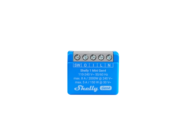 Shelly 1 Mini Gen. 4 - Steuerrelais mit max. 8A, WLAN, Zigbee, Matter & Bluetooth, Shelly Chipsatz