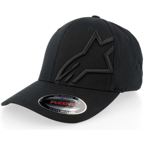 Cap Corp Shift 2 Black/Black Stretch Fit - Alpinestars - Schwarz Flexfit