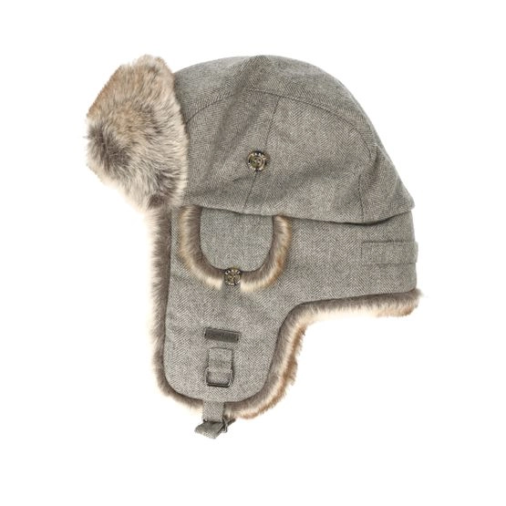 Mütze Kamikaze Herringbone Grey Trapper - Barts - Grau Fliegeremütze