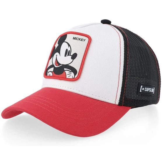 Cap Disney Mickey White/Red/Black Trucker - Capslab - Weiss