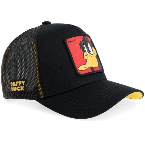 Cap Looney Tunes Daffy Duck Black/Black Trucker - Capslab - Schwarz