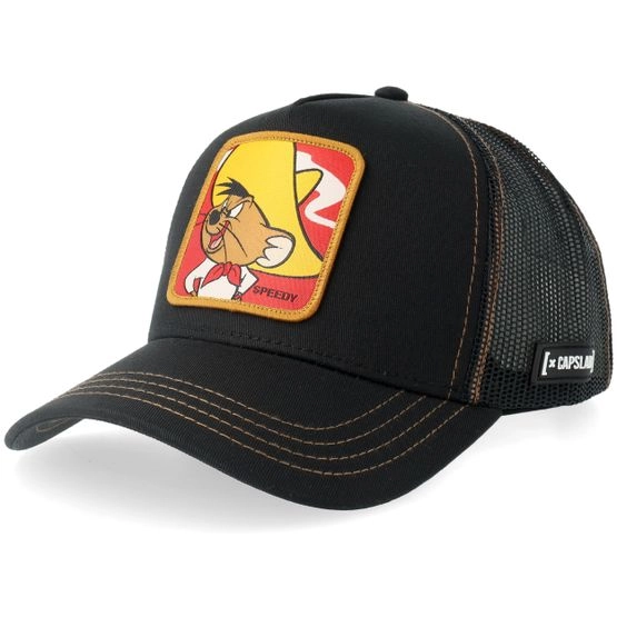Cap Looney Tunes Speedy Gonzales Black/Black Trucker - Capslab - Schwarz