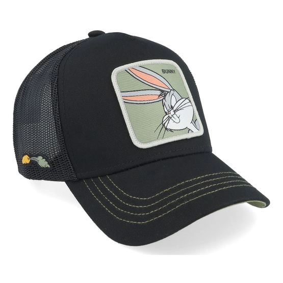 Cap Looney Tunes Bugs Bunny Black/Black Trucker - Capslab - Schwarz