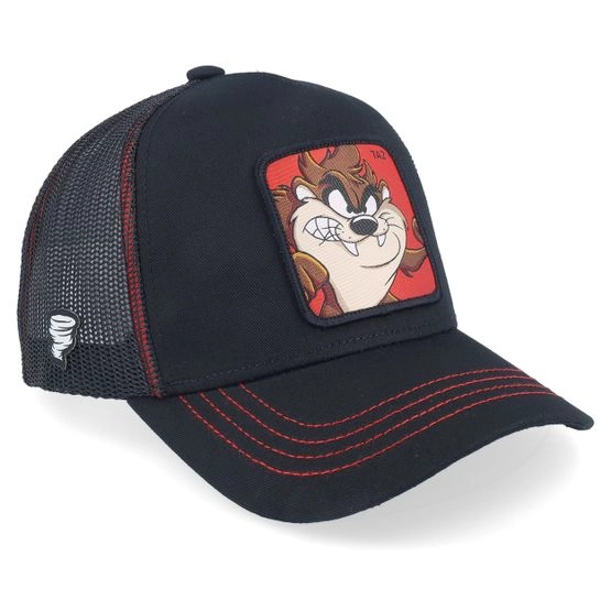 Cap Looney Tunes Tasmanian Devil Black/Black/Red Trucker - Capslab - Schwarz