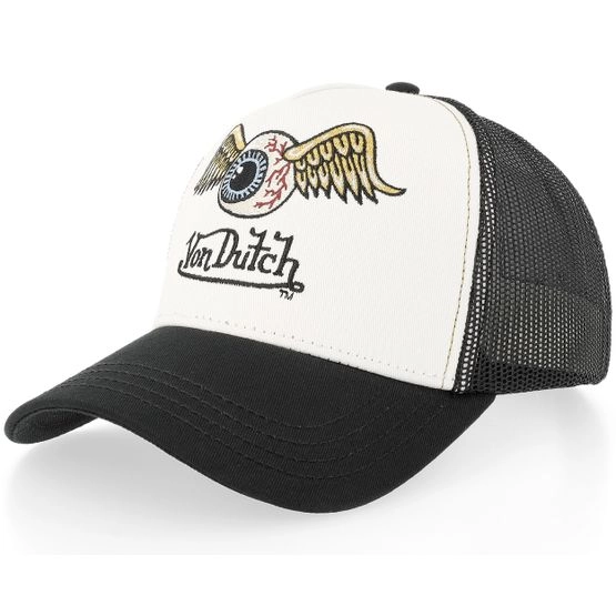 Cap Flying Eye White/Black Trucker - Von Dutch - Weiss