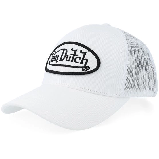 Cap Oval Patch White/White Trucker - Von Dutch - Weiss
