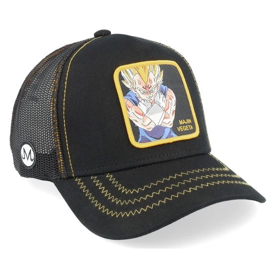 Cap Dragon Ball Majin Vegeta Black Trucker - Capslab - Schwarz