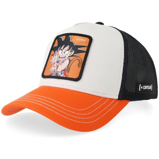 Cap Dragon Ball Goku White/Orange/Black Trucker - Capslab - Weiss