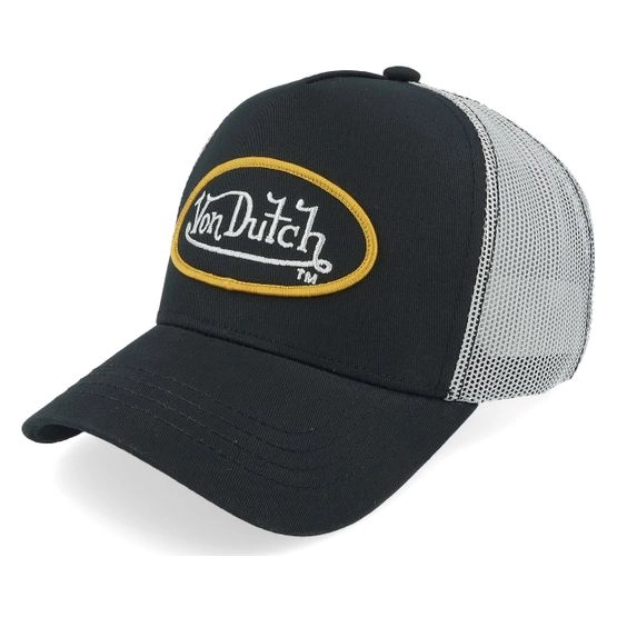 Cap Oval Patch Black/Grey Trucker - Von Dutch - Schwarz