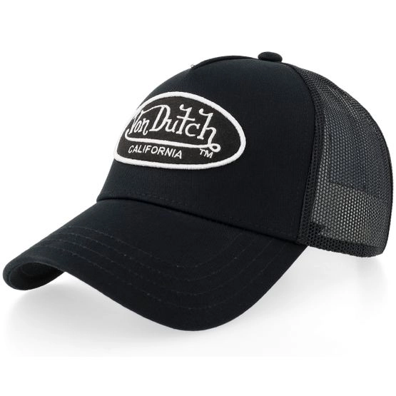 Cap Oval Patch A-Frame Black Trucker - Von Dutch - Schwarz