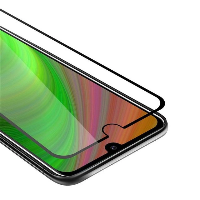 Cadorabo Vollbild Panzer Folie für Nokia 2.2 Schutzfolie in TRANSPARENT mit SCHWARZ Gehärtetes (Tempered) Display-Schutzglas in 9H Härte mit 3D Touch Kompatibilität