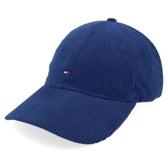 Cap Th Flag 6 Panel Corduroy Cap Preppy Navy Dad Cap - Tommy Hilfiger - Blau