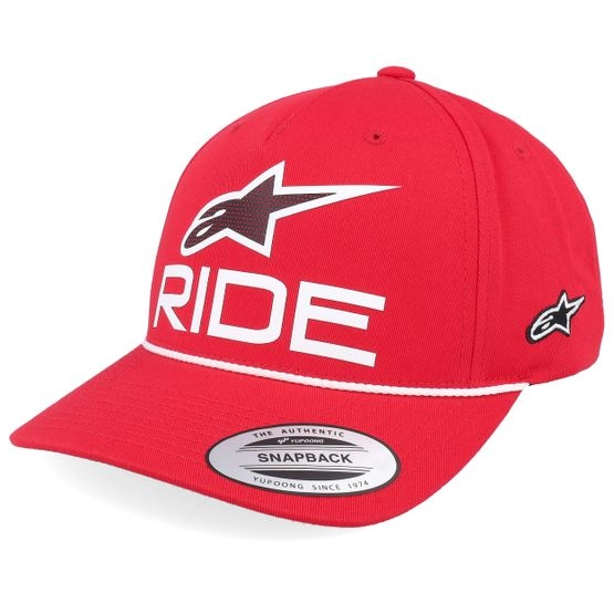 Cap Ride Comp Rope Hat Red/White/Black Adjustable - Alpinestars - Rot