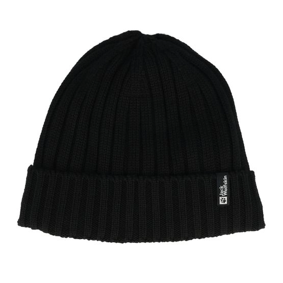 Mütze Rib Knit Beanie Black Cuff - Jack Wolfskin - Schwarz