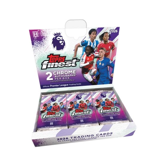 Trading Cards Premier League Finest 2026 Hobby Box - 6 Packs (60 Cards) - Topps - Schwarz