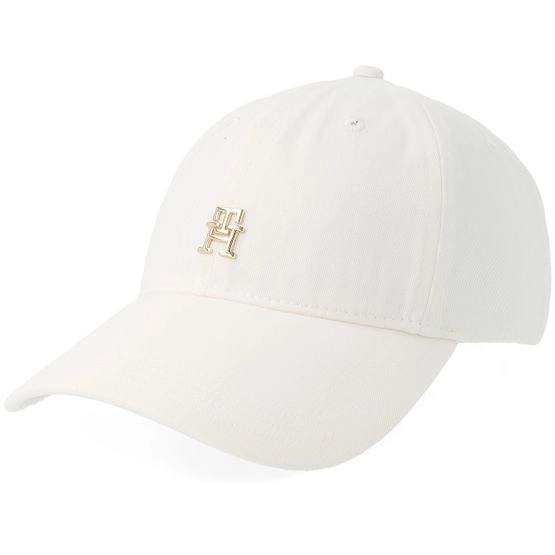 Cap Elevated Chic Washed Ecru Dad Cap - Tommy Hilfiger - Weiss